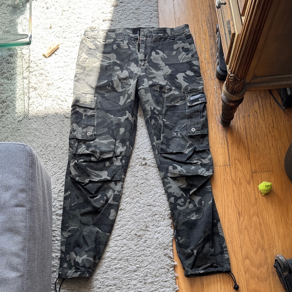 Black Camouflage Utility Pants